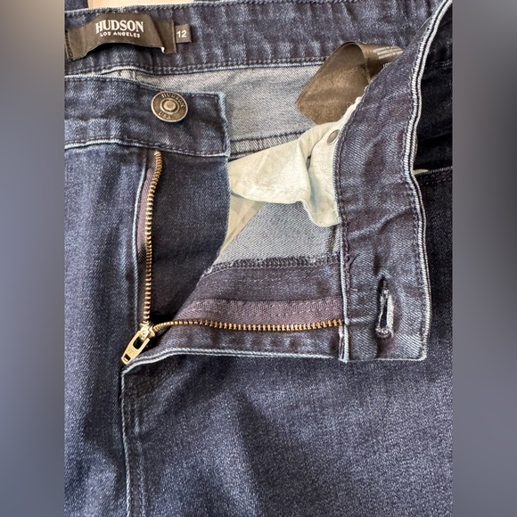 Hudson Mid-Rise Slim Straight Leg Jeans Dark Wash Size 12 - Picture 5 of 7